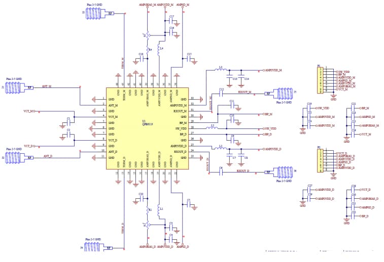Schaltplan - Qorvo QPB9329 Evaluierungsboard